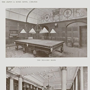 The Crown and Mitre Hotel, Carlisle, The Billiard Room, The Dining Room (b / w photo)