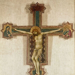 Crucifix with Virgin Mary and St John the Evangelist (Tempera on wood, 1321-1325)