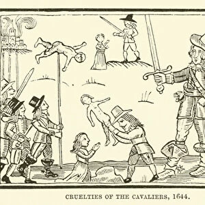 Cruelties of the cavaliers, 1644 (engraving)