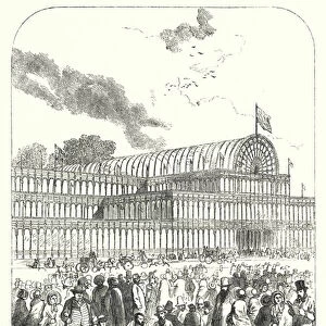 The Crystal Palace in Hyde Park, London, venue for the Great Exhibition of 1851, designed by Joseph Paxton and Charles Fox (engraving)