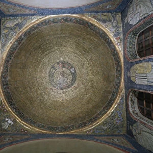 Cupola decoree of mosaics representing Saint Victor Chapel of San Vittore in ciel d