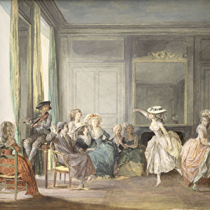 The Dance Lesson (gouache on paper)