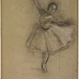 Dancer Turning, c. 1876 (charcoal and chalk on paper)