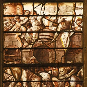Daniels lions den (stained glass)