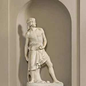 David with the sling, 1858 (marble)