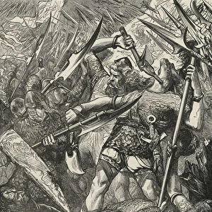 Death of Harold at the Battle of Hastings (engraving)