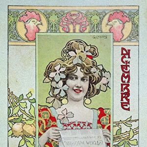 December, from a calendar for Henri Garnier & Co. 1902 (colour litho)