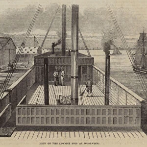 Deck of the Convict Ship at Woolwich (engraving)