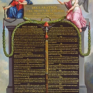 Declaration of the Rights of Man and Citizen, 1789 (oil on canvas)