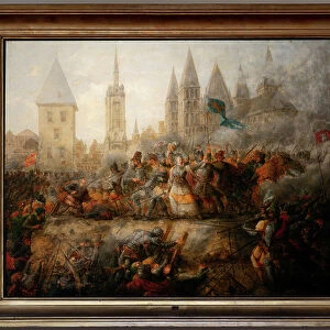 Defense of Tournai by the Princess of Epinoy, Philippe-Auguste Hennequin, Museum of Fine Arts of Tournai, 1824 (?)
