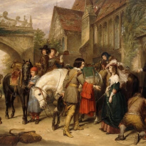 The Departure of Charles II from Bentley in Staffordshire, the house of Colonel Lane