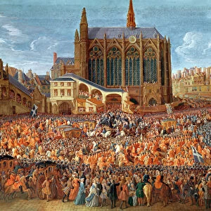 The Departure of Louis XV (1710-74) from Sainte-Chapelle after the lit de justice