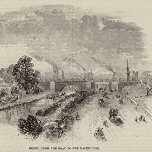 Derby, from the Road to the Racecourse (engraving)