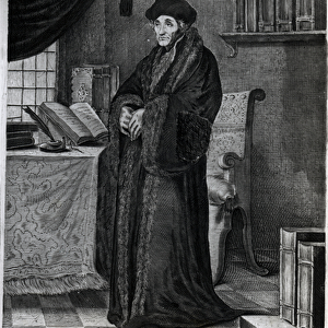 Desiderius Erasmus, Restorer of the Latin language (engraving)