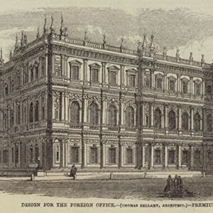 Design for the Foreign Office, Thomas Bellamy, Architect, Premium £100 (engraving)