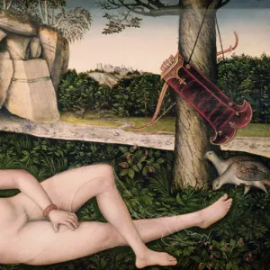 Diana Resting, or The Nymph of the Fountain, 1537 (oil on panel)