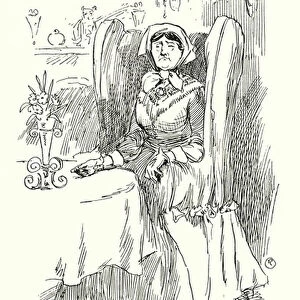 Dickens character: Mrs Wilfer (litho)