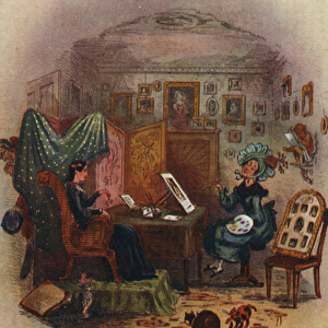 In Dickens Land - Nicholas Nickleby Postcard, c. 1905 (colour litho)