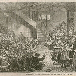 Dinner time at the Clare Market ragged School, Christmas 1869 (engraving)
