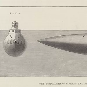 The Displacement Sinking and Rising Submarine Boat Nautilus, working by Electric Power (engraving)