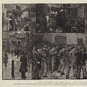 The Distress in the East End of London (engraving)