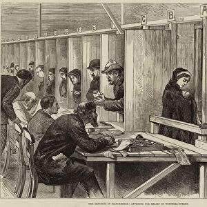 The Distress in Manchester, applying for Relief in Windmill-Street (engraving)