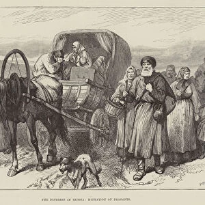 The Distress in Russia, Migration of Peasants (engraving)