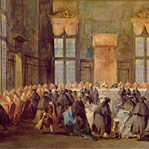 The Doge at the Feast for the Opening of the Carnival of Venice (oil on canvas)
