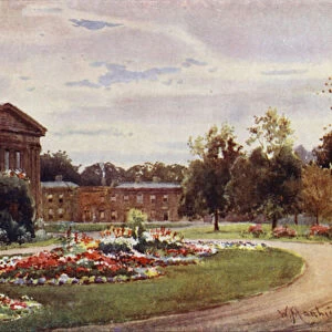 Downing College from the Entrance in Regent Street (colour litho)