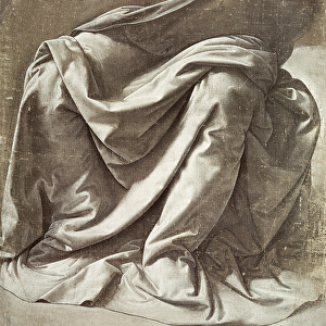 Drapery study for a Seated Figure, c. 1475-80 (canvas)