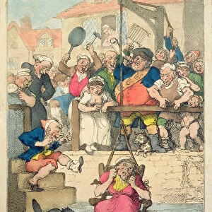 Ducking a Scold, 1812 (etching)