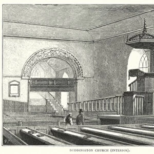 Duddingston Church, Interior (engraving)