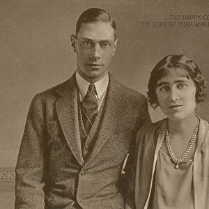 The Duke and Duchess of York, 1923 (b / w photo)