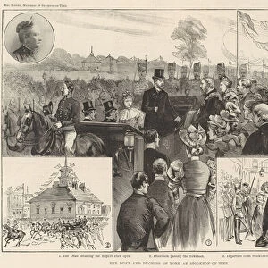 The Duke and Duchess of York at Stockton-on-Tees (engraving)