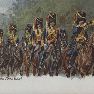 Dutch army horse artillery (colour litho)