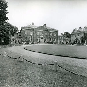The east-facing entrance front of Kelmarsh Hall in 1933, from The English Manor House (b/w photo)