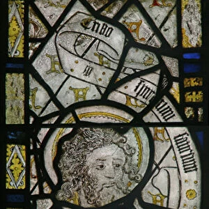 The east window depicting St Bartholomew (stained glass)