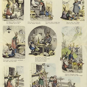 From the Easter Bunny (coloured engraving)