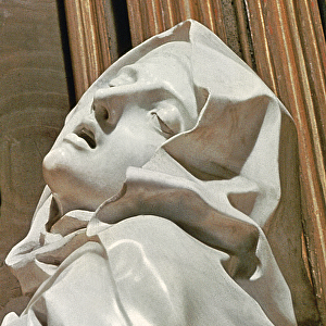 Ecstasy of St. Teresa (marble) (detail of 968)
