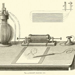 Edisons Electric Pen (engraving)
