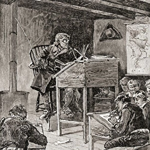 Education in the 18th and 19th centuries, from The History of Our Country, published 1905 (wood engraving)