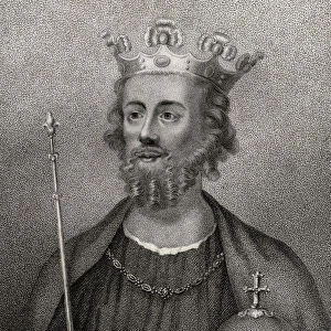 Edward II, engraved by Bocquet, from A Catalogue of the Royal and Noble Authors