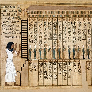 Egyptian antiquitis: fragment of the Book of the Dead, papyrus of Nebqed