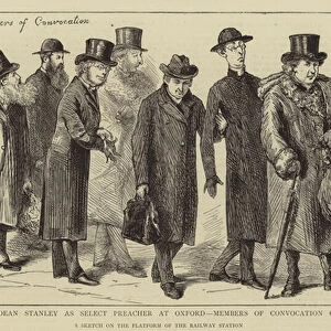 The Election of Dean Stanley as Select Preacher at Oxford, Members of Convocation going to Vote (engraving)