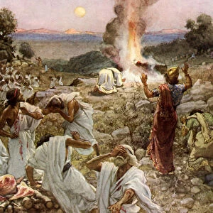Elijahs sacrifice at Mount Carmel - Bible