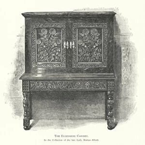 The Ellesmere Cabinet (coloured engraving)