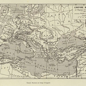 Empire Romain au temps d Auguste (engraving)