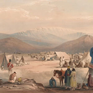 The Encampment at Dadur, with the Entrance to the Bolan Pass, 1839 (lithograph