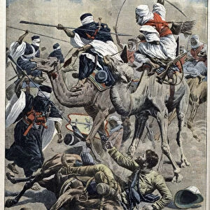 In english Sahara: fight between french troop sand touaregs