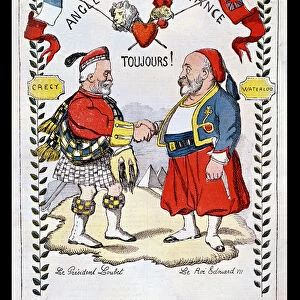 The Entente Cordiale between France and Great Britain: caricatures of President Loubet